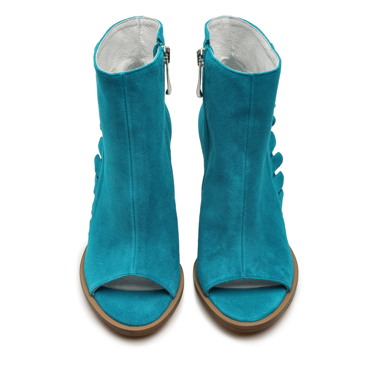 Botki R.Polański 1413 - Turkusowy Zamsz