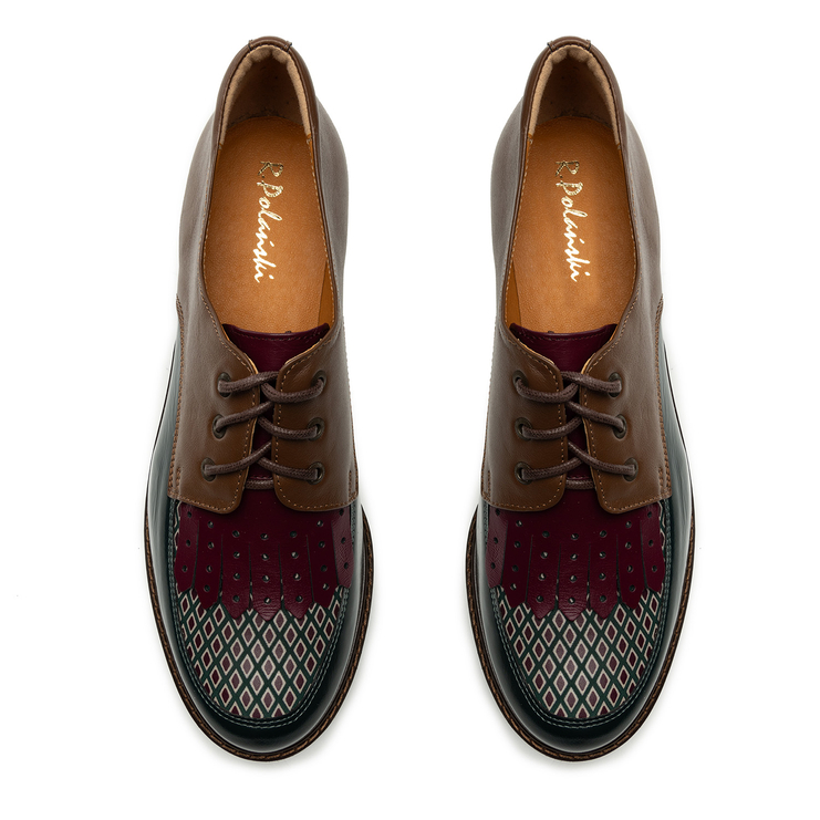 Półbuty R.Polański 1952 - Brązowy - Zielony