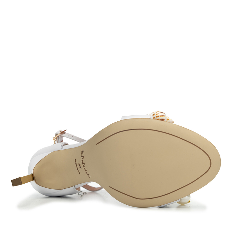 Sandały R.Polański 1649 - Biały Lico