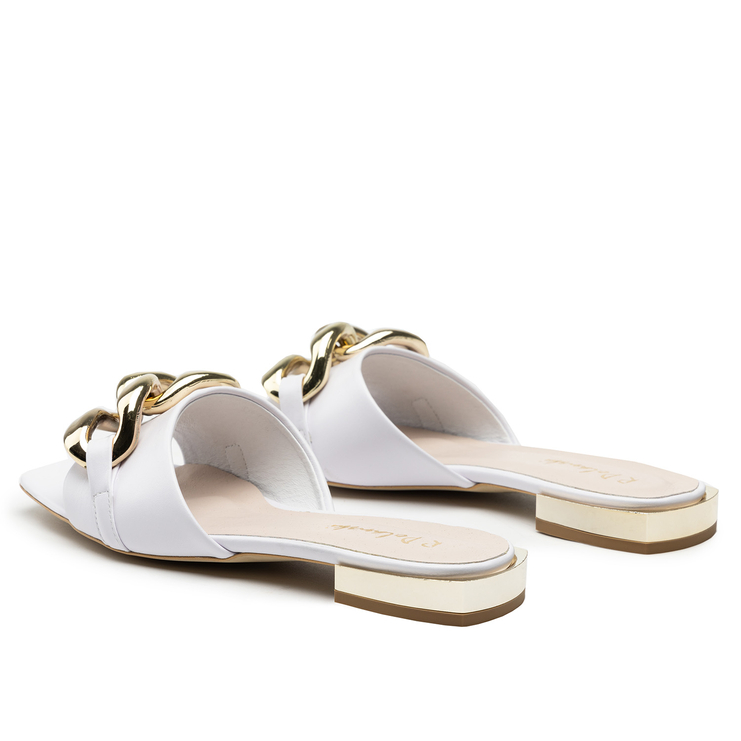 Klapki R.Polański 1271 - Biały Lico