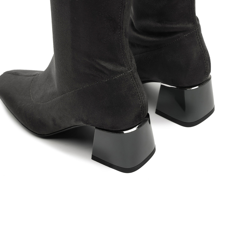 Muszkieterki 1185 - Grafit Zamsz