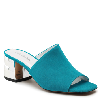 Klapki 940 - Turkusowy Zamsz