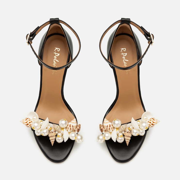 Sandały R.Polański 1649 - Czarny Lico