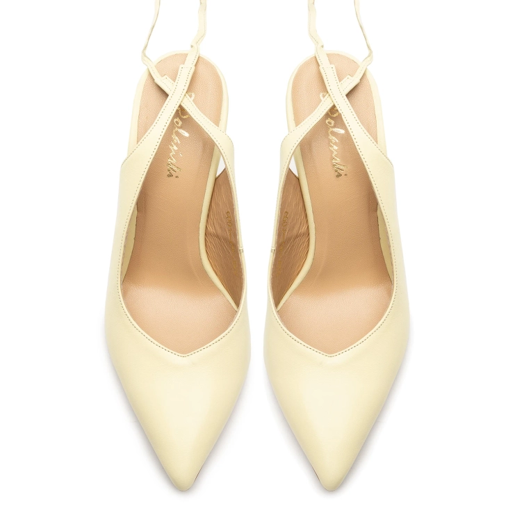 Sandały R.Polański 1421 - Light Yellow Polina 253 Lico