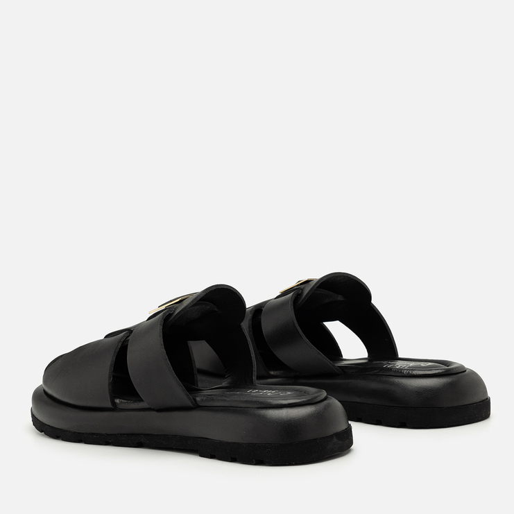 Klapki R.Polański 2128 - Czarny Lico