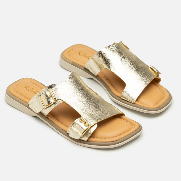 Klapki R.Polański 2203 - Złoty Lico