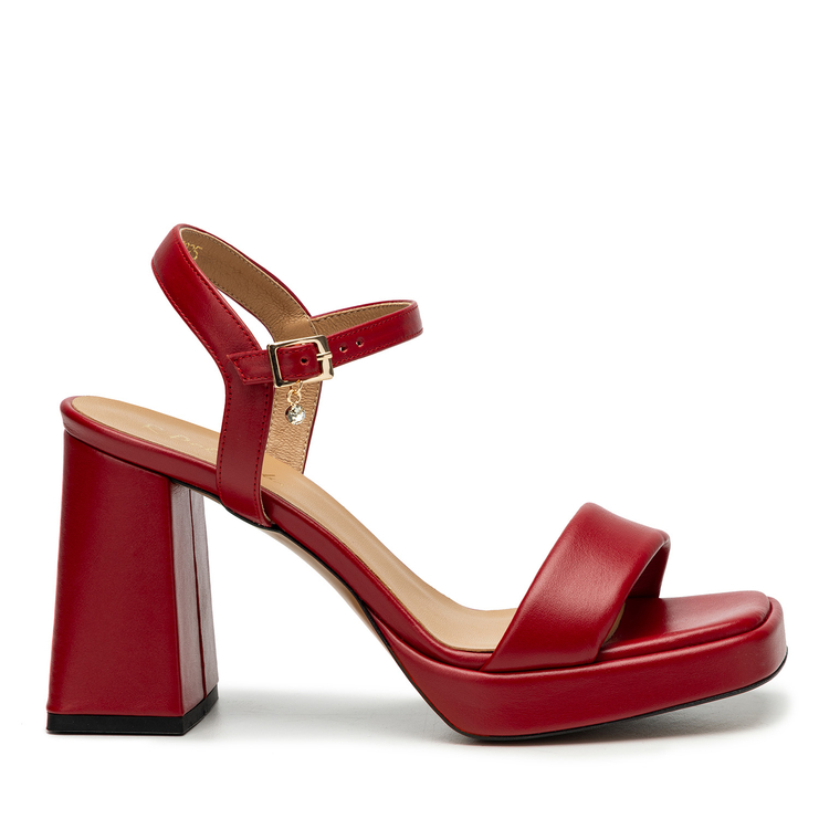 Sandały R.Polański 1510 - Czerwony Lico
