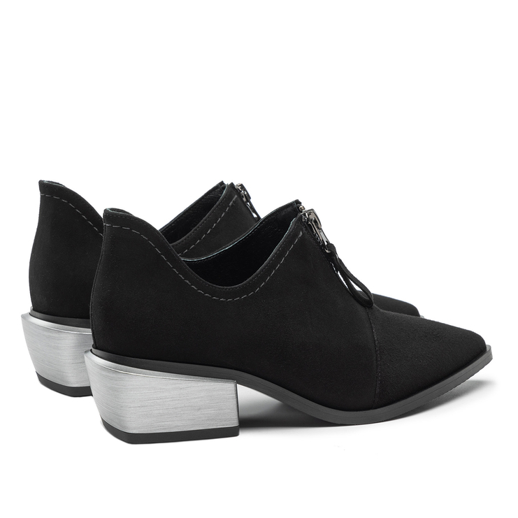 Półbuty R.Polański 1441 - Czarny Zamsz