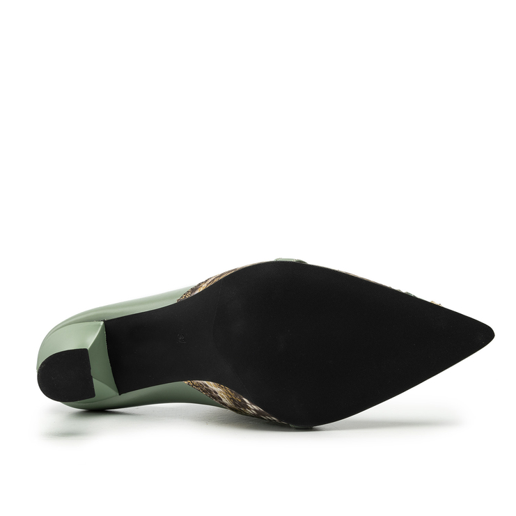 Czółenka R.Polański 2062 - Zielony Lico/Snake