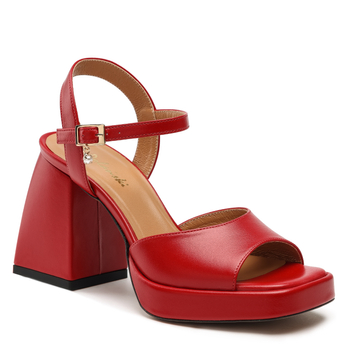 Sandały R.Polański 1506 - Czerwony Lico