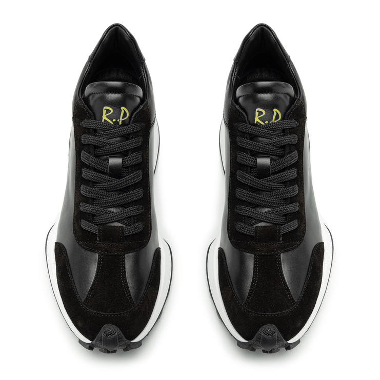 Sneakersy R.Polański 2107 - Czarny Lico/Czarny Zamsz