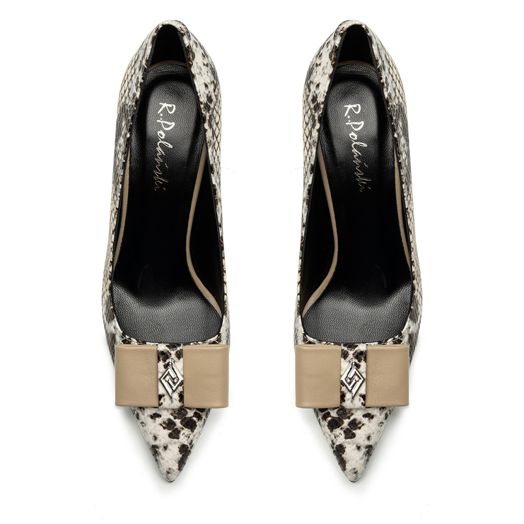 Czółenka R.Polański 1981 - Beżowy Snake