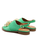 Sandały R.Polański 1500 - Zielony Zamsz