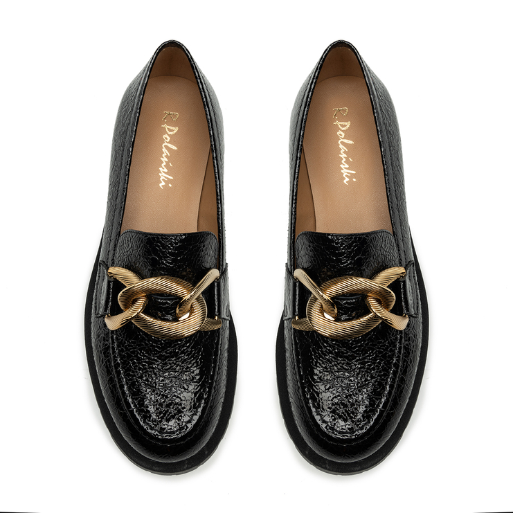 Mokasyny R.Polański 1811 - Czarny Naplak