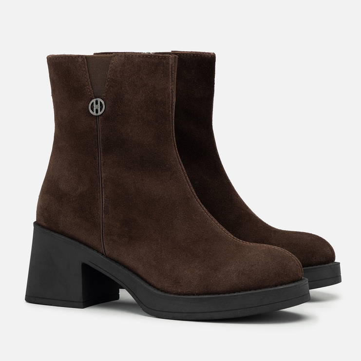 Botki R.Polański 2253 - Brązowy Zamsz