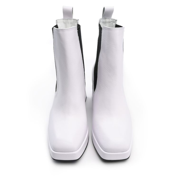 Botki 1353 - Biały Lico