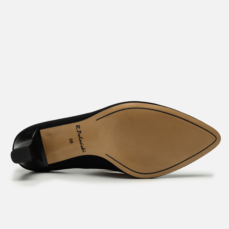 Czółenka R.Polański 2255 - Czarny Zamsz