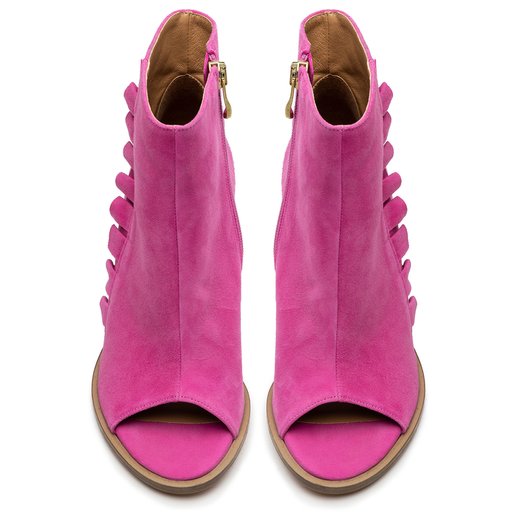 Botki R.Polański 1413 - Magnolia Zamsz