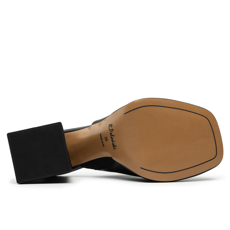 Klapki R.Polański 1648 - Czarny Lico