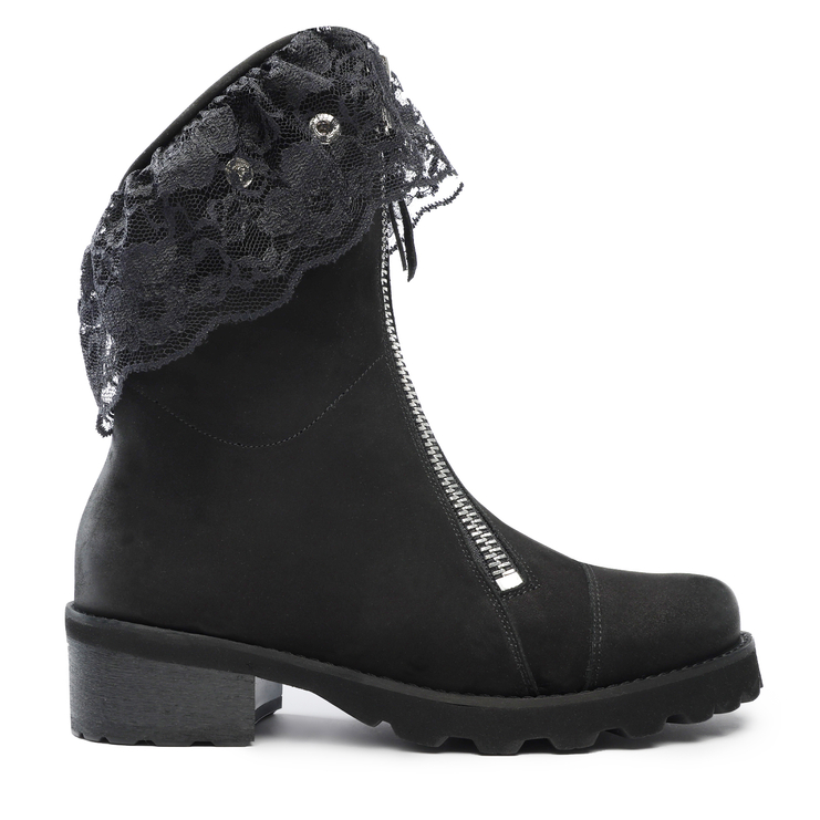 Botki 887 - Czarny Nubuk