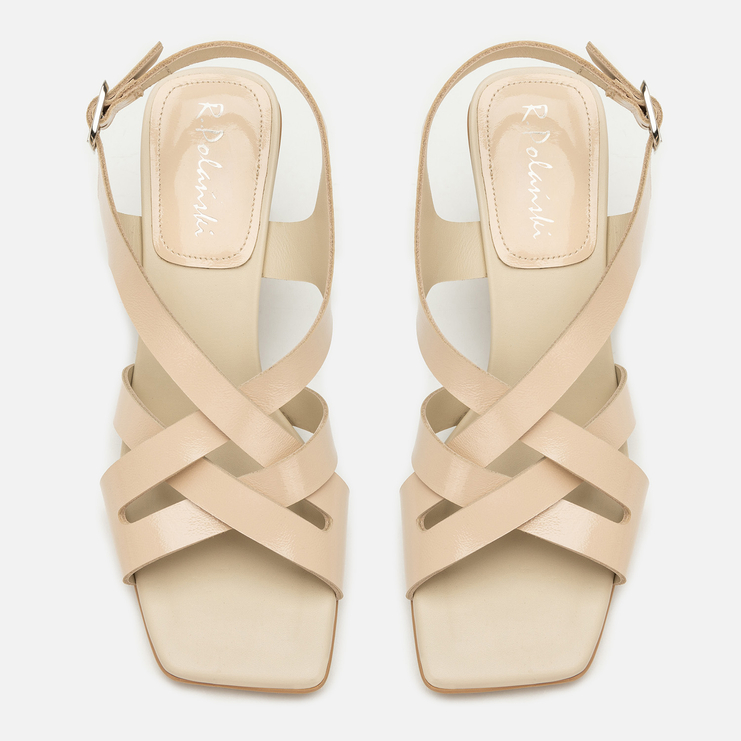 Sandały R.Polański 2175 - Beżowy Naplak