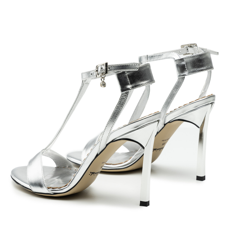 Sandały R.Polański 1074 - Srebrny Lico