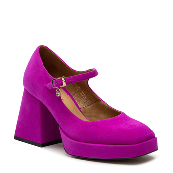 Czółenka R.Polański 1453 - Fuksja Zamsz