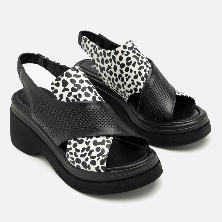 Sandały R.Polański 2117 - Czarny Pantera