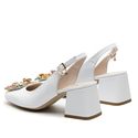Sandały R.Polański 1630 - Biały Polina Lico