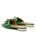 Klapki R.Polański 1271 - Zielony Lico