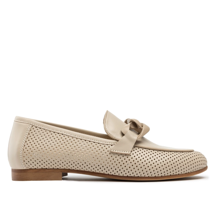 Mokasyny R.Polański 1604 - Beżowy Lico