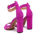 Sandały 876 - Fuksja Zamsz