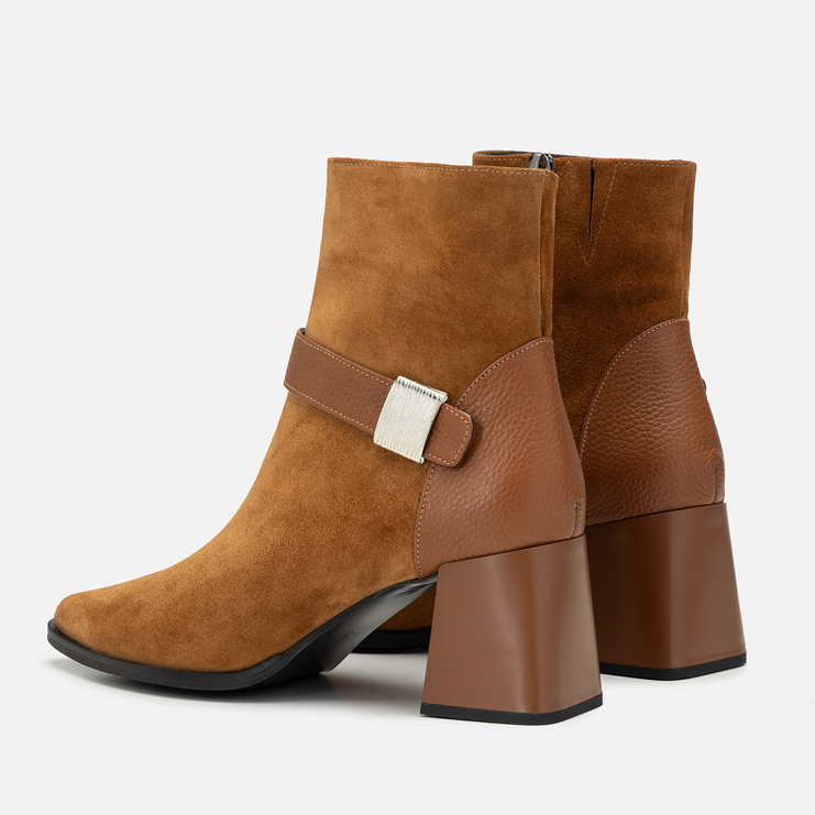 Botki R.Polański 2231 - Jasny Brąz Zamsz