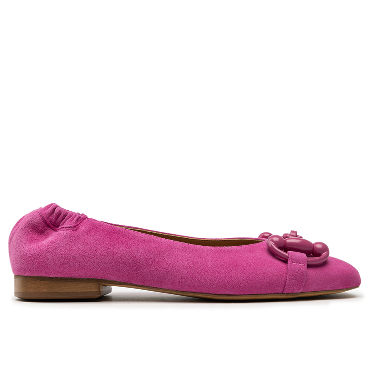 Baleriny R.Polański 1611 - Magnolia Zamsz