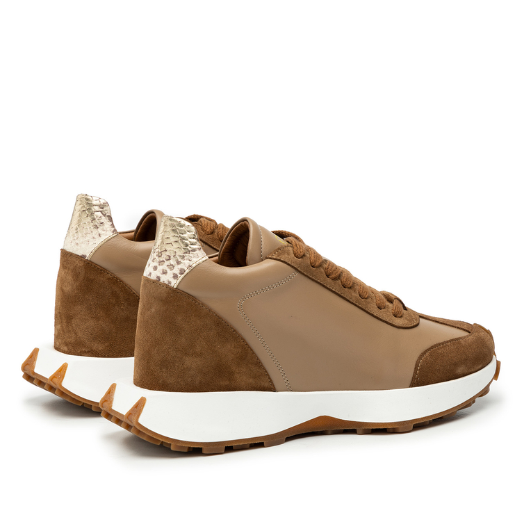 Sneakersy R.Polański 2107 - Brązowy Lico/Brązowy Zamsz