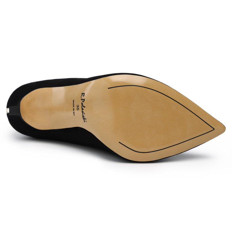 Szpilki 1044 - Czarny Zamsz