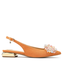 Sandały 1015 - Pomarańczowy Zamsz