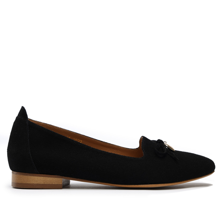 Baleriny 1092 - Czarny Zamsz