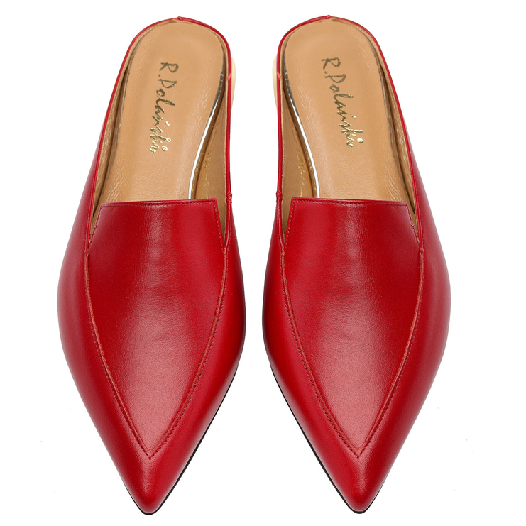 Klapki 1013 - Czerwony Lico