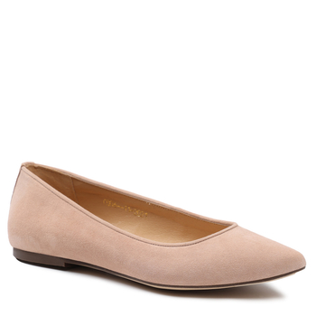 Baleriny 727 - Beżowy Zamsz