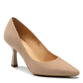 Czółenka R.Polański 1275 - Beżowy Zamsz