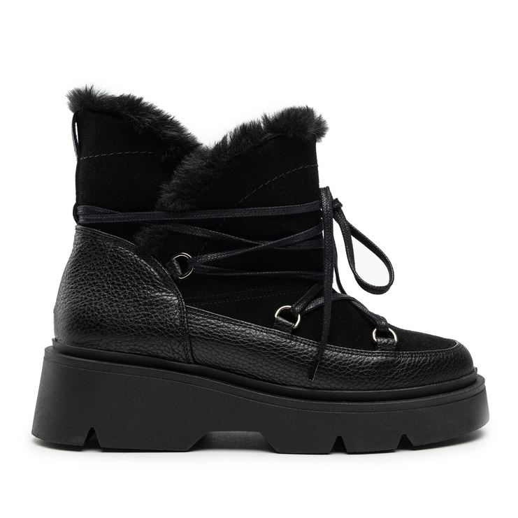 Śniegowce R.Polański 1723 - Czarny Lico/Czarny Zamsz