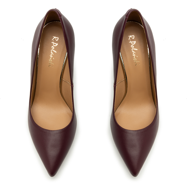 Szpilki R.Polański 1914 - Bordowy Lico