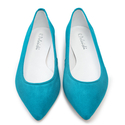 Baleriny 727 - Turkusowy Zamsz