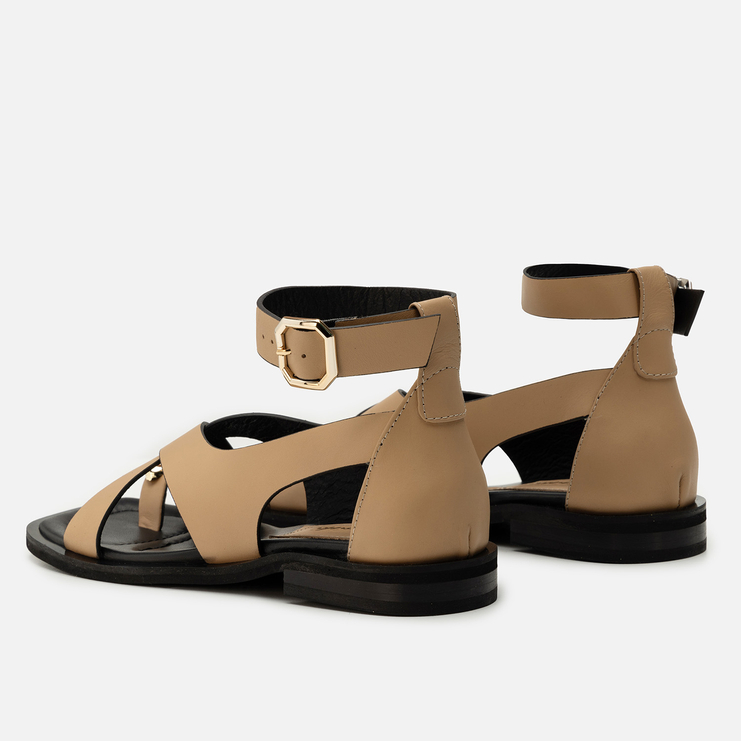 Sandały R.Polański 2183 - Camel Lico