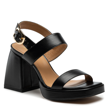 Sandały R.Polański 1451 - Czarny Lico