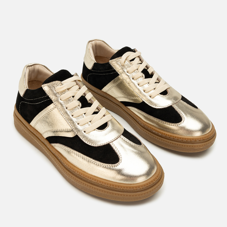 Sneakersy R.Polański 2149 - Czarny/Złoty