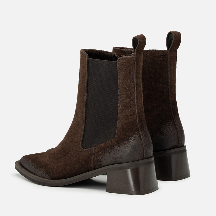 Botki R.Polański 2071/K - Chocolate 119 Zamsz