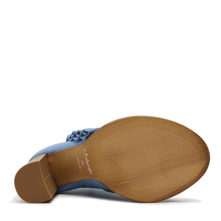 Botki R.Polański 1413 - Błękitny Zamsz