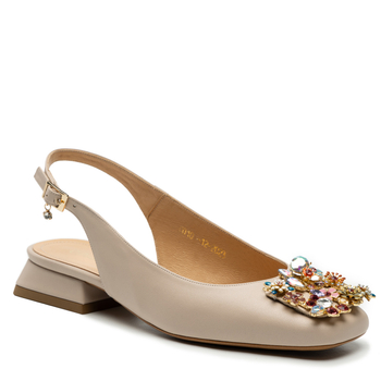 Sandały R.Polański 1595 - Beżowy Polina 266 Lico